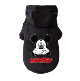 Bluza z kapturem dla psa lub kota z motywem Disney MICKEY czarna