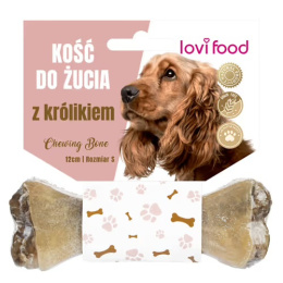 Kość do żucia dla psa LOVI FOOD z królikiem 12cm