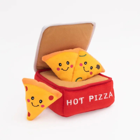Pluszowa zabawka dla psa norka ZIPPYPAWS Pudełko pizzy Pluszowa zabawka dla psa norka ZIPPYPAWS Pudełko pizzy