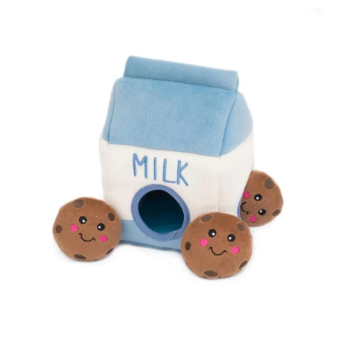 Pluszowa zabawka dla psa norka ZIPPYPAWS Mleko z ciastkami Pluszowa zabawka dla psa norka ZIPPYPAWS Mleko z ciastkami